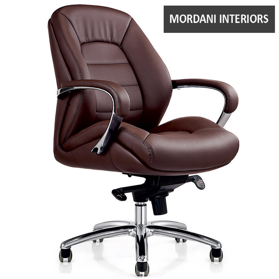 Paris Mid Back Leather Office Chair